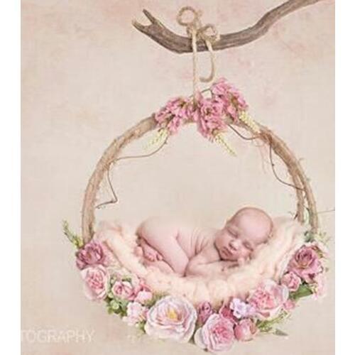 New Newborn Photography Props Fower Basket DIY Hanging Basket Props Full Moon Hundred Days Studio Props Toys for Children