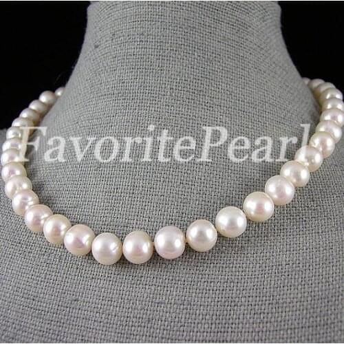 New Arrival Favorite Pearl Necklace 10-11mm White Color Natural Freshwater Pearl Wedding Jewelry Charming Women Birthday Gift