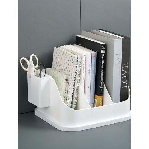 Plastic Thick Paper Holder Desk Accessories Three Grids File Storage Box Office Supply Stationery Organizer