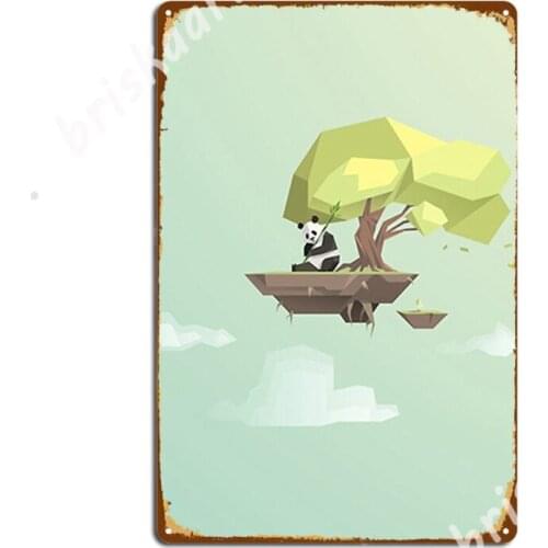 Poly Panda Bear Metal Signs Retro Living Room Wall Decor Wall Cave Tin sign Posters