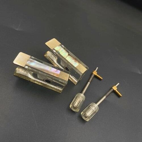 Nice advanced 1 pcs 4/4 violin transparent color bow frogs，full of personality charm