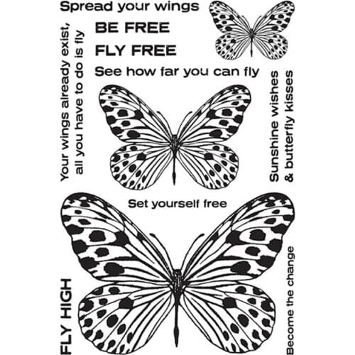 Clear Stamps Beautiful Big Butterfly Spread Your Wings Be Fly For DIY Scrapbook Photo Album Craft Card 2021 New