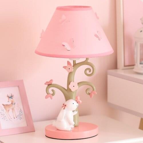 Modern Table Lamp Romantic European Type Pink Desk Lamp For Girl Children Bedroom Bedside Light Home Decor Led Lighting Fixtures
