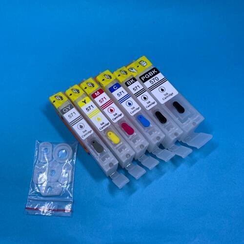 YOTAT 6PK refill ink cartridge PGI-570 CLI-571 PGI570 for Canon PIXMA MG7750 MG7751 MG7752 MG7753 TS9050 TS9055 TS8050 TS8051