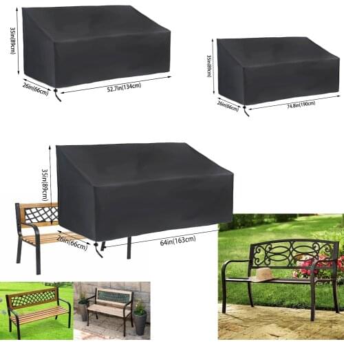 1pc Heavy Duty Outdoor Furniture Cover Garden Couch 2, 3, 4 Seater Bench Seat Cover Oxford Fabric Garden Lawn Patio Covers