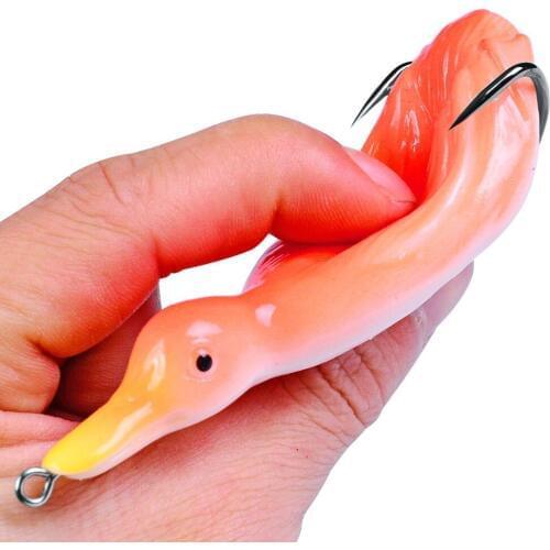 1Pcs 21g/10.5cm Fishing Lure Artificial Duck Soft Bait Sinking Fishing Wobblers frog Lure Baits Pesca Balancer Pike Carp Fishing