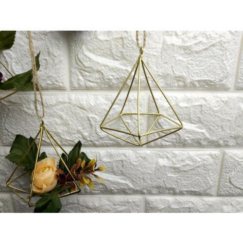 1PC Nordic Styles Geometry Iron Flower Vase Hydroponics Container Living Room Hanging Decoration Table Vase Home Decor MK 004
