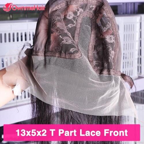 13x5x2 T Part Lace Frontal Human Hair Straight Human Hair Transparent Straight Lace Front Human Hair Pre Plucked For Women