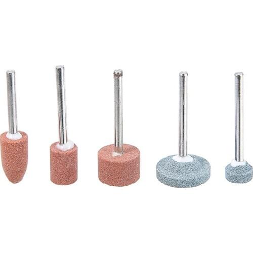 15pcs Mini Corundum Rotary Grinding Bits 1/8'' Shank Abrasive Grinding Stone Wheel For Steel Metal Sharpening Grinding
