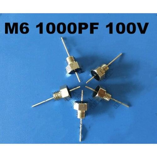 20PCS) M6 1000PF 100V 25A 102 feedthrough capacitor