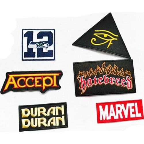 20pcs/lot Fashion Embroidery Patch Letter Eyes Clothing Decoration Sewing Accessories Craft Diy Iron Heat Transfer Applique
