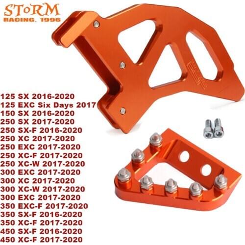 2020 Rear Disc Rotor Brake Guard Cover Protector Pedal For KTM SX XC XCW SXF SX-F EXC EXC-F XCF-W 125 150 250 300 350 450