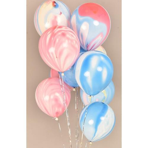 25pcs/lot Colour Balloon paint Latex balloons marble rainbow wedding party decoration agate balls 10 inch 2.5g