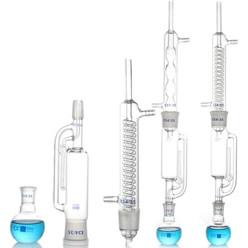 60-1000ml Fat extractor serpentine spherical thickened distillation flat bottom flask Soxhlet extractor