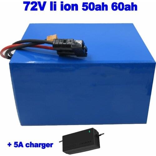 Customized li ion lithium 72V 50ah 60ah battery pack for Antique Car Golf Cart 3600w motor scooter patrol car EV AGV +5A charger