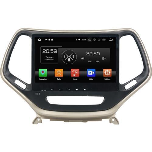 4GB+32GB Octa Core 10.1" Android 8.0 Car Radio DVD Player for Jeep Cherokee 2016 2017 GPS Bluetooth WIFI USB DVR Mirror-link