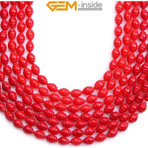 Natural Gem-Inside Column Red Coral Beads For Jewelry Making Strand 15" Bracelet Necklace Diy Gifts Wholesale New