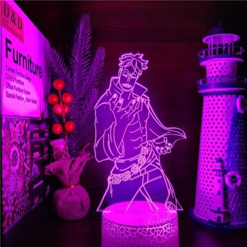 One Piece Marco Anime 3d Lamp Led Night Light Illusion 7 Color Changing Lampara for Bedroom Decor Child Kids Gifts Manga Gadget