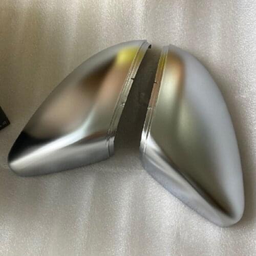 Side Mirror Case Chrome Matt Door Wing Mirror Cover Silver Rearview Side Mirror Cap For VW Golf 7 R Passat B7 B8