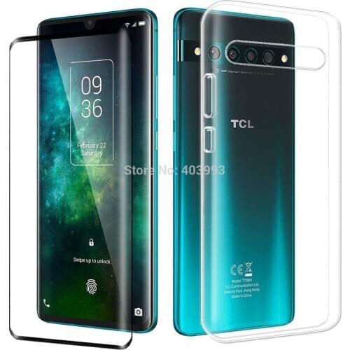 For TCL 10 Pro Soft Case For TCL 10 Pro Tempered glass Luxury Soft TPU Phone Case With Tempered glass For TCL 10 Pro