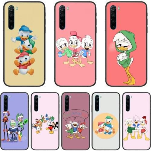 Disney Cartoon Huey Dewey and Louie cartoon Phone Case For XiaoMi Redmi Note 9S 8 7 6 5 A Pro T Y1 Anime Black Cover Silicone