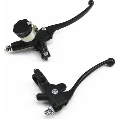 Black 7/8" Handlebar 17mm Brake Clutch Lever For Honda Kawasaki Suzuki Yamaha CB