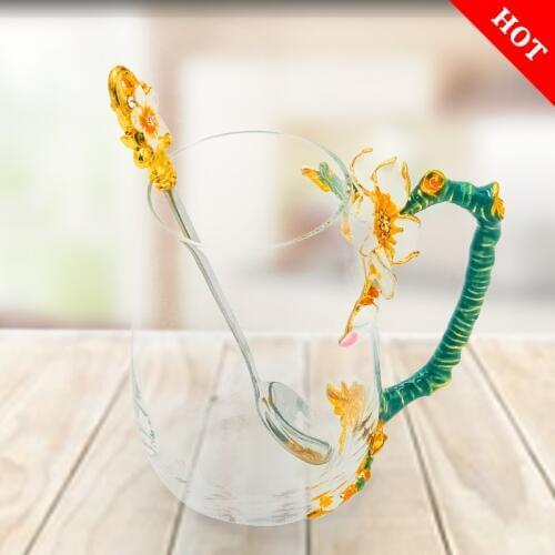 2018 Copos Vaso Vidro Round Doom Verre Hurraytune package, Hand-made High-end Enamel Crystal Cups, Tea Cups And Sets