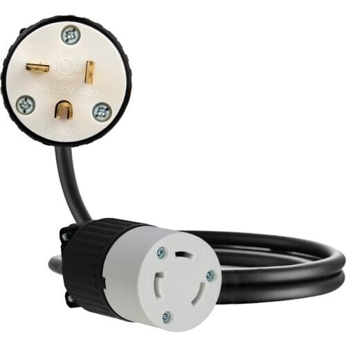 JORINDO NEMA 6-20P to L5-30R Industrial standard American plug conversion cable,5-15P 3 pin to L5-30R 3 hole,20A/30A