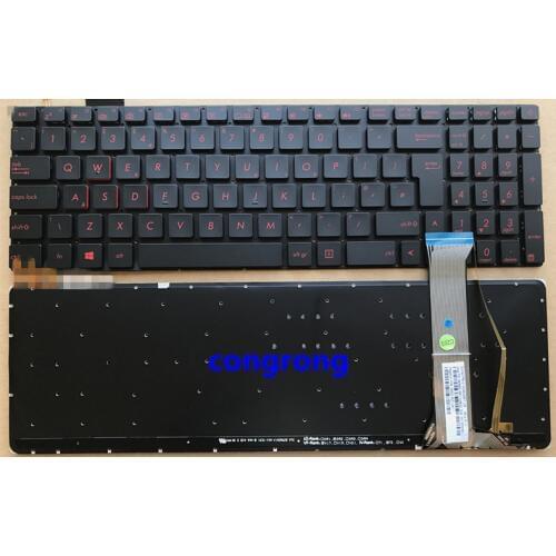 UI UK Laptop Keyboard for ASUS ZX50J ZX50V ZX50JX ZX50VW GL552 GL552J GL552V GL552VL with backlight black