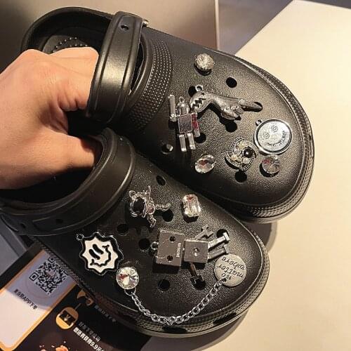 Bundle Metal Charms for Crocs DIY 2021 Hot Sale Quality Shoes Charms for Croc Lovely Robot Clogs Shoe Decorations Vintage Punk
