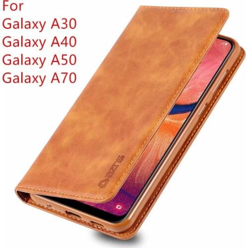 Magnetic Case For Samsung Galaxy A50 wallet case Retro Wallet Leather Case For A30 A50 A70 A40 coque