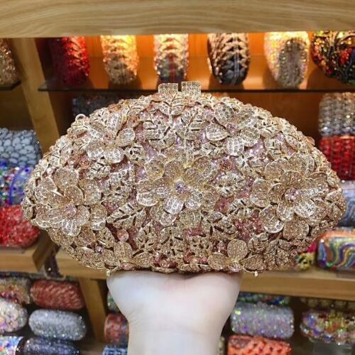 Fashion Women Bling phone Day Clutches champagne Color Metal Wedding Purse Clutch Evening Bags For Ladies Handbag shoulder bag