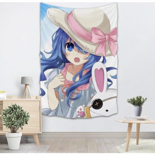 Wall Tapestry Date A Live Tapestries Wall Hanging Show Piece For Home Decoration Wall Carpet Beach Throw Rug Blanket Yoga Mat