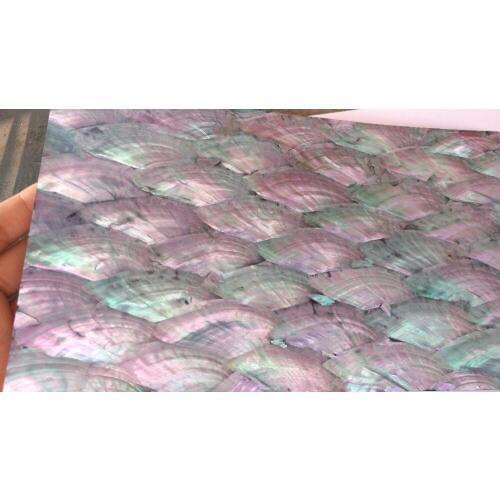 Natural mother of pearl shell laminate for musical instrument and furniture inlay fan shape