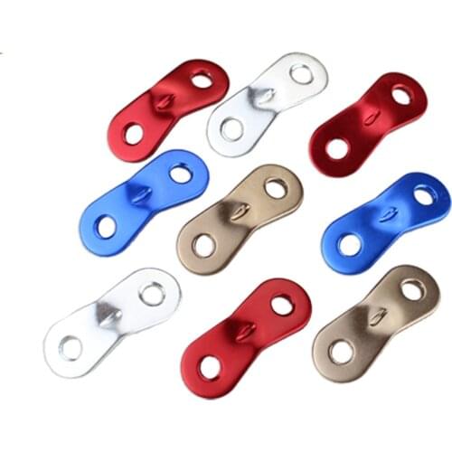 Wholesale Outdoor Camping Tent Parachute Cord Rope Buckle Aluminum Alloy Cord Buckle Tensioners Fastener Travel Kit Double hole
