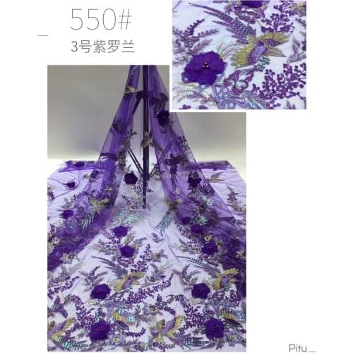 Nigerian gold tulle sequins embroidery Lace Fabric 2019 High Quality African dry voile Lace Fabric for French Happy party