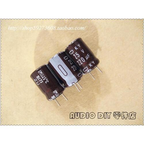 NIPPON 2020 hot sale 30PCS/50PCS Japan Chemical KY series 220uF/25V electrolytic capacitors free shipping