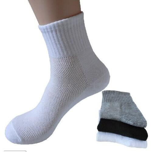 6 Pairs Lot Black White Grey Mens Sock Unisex Ankle Socks Thin Net Solid Casual Short Summer 100 Cotton Sock Wholesale