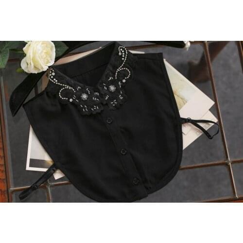 2017 new fashion crystal necklace vest blouse collar collar shirt fake collar crystal necklace vest blouse pan detachable