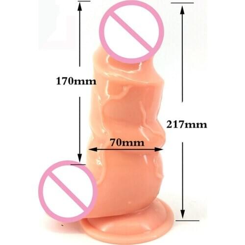 FAAK 2.75" Huge Thick Realistic Dildo Suction Cup Big Anal Plug Adult Stuffed Erotic Toy Woman Consolatory Men Sex Toll Shop