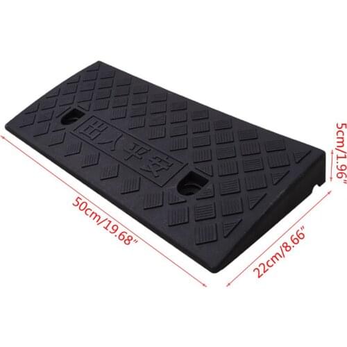 P82B Car Access Ramp Triangle Pad Speed Reducer Durable Threshold for Automobile Motorcycle Heavy Wheelchair Duty Rubber Wheel
