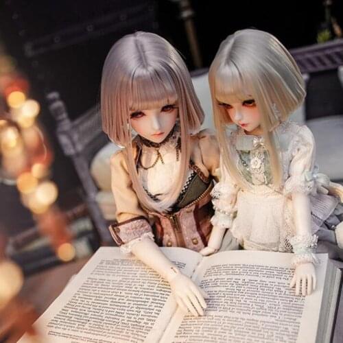 BJD Wig 6 Colors To Choose From 1/3 1/4 1/6 Fashion Short Wig Straight Doll Hair MSD SD Wig Blythe Wig