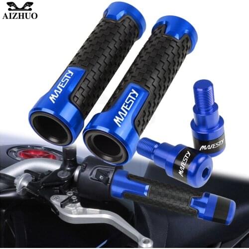 Handlebar Grips Handle Bar Cap End FOR YAMAHA Majesty 400 2004-2011 2005 2006 2007 2008 2009 MAJESTY Motorcycle Accessories LOGO