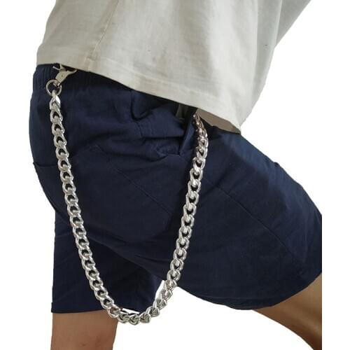 Punk Silver Hip Hop Key Chains Men Women Hipster Jean Pant Wallet Chain Gothic Trousers Key