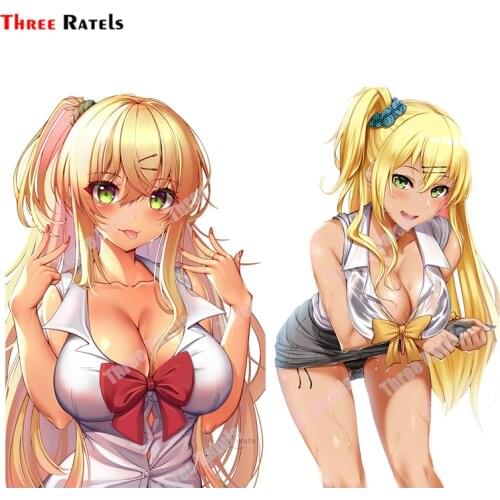 Three Ratels B203 Okazaki Miku Gal Gohan Anime Stickers For Passat B5 Car Accessory Auto Decoration Decals Vinyl Material