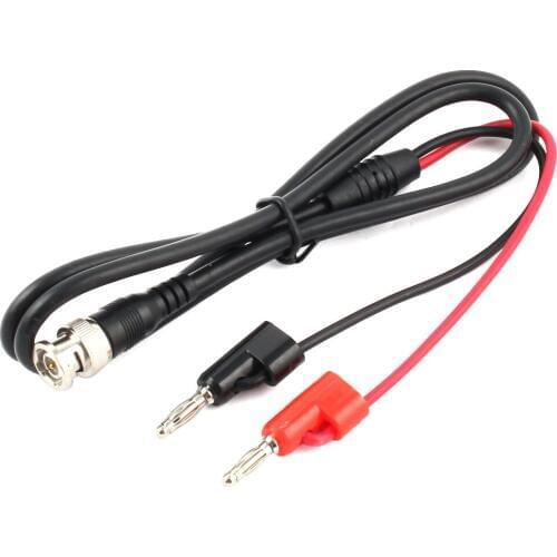 UXCELL 1M Coaxial Cable Bnc Male Q9 To Dual Banana Plug Test Lead For Oscilloscope For Electrical Or Laboratory Electric Testing