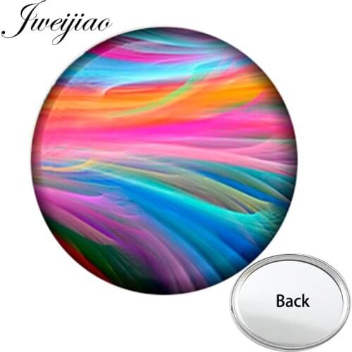 Youhaken Cosmos Beautiful Nebula Galaxy Art Photo One Side Mini Pocket Mirror Portable Makeup Vanity Hand Travel Purse Mirror