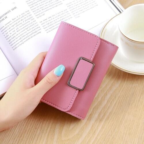 Women Casual Mini Hasp Wallet Card Bag Billfold Coin Change Purse Wallets Credit Bank ID Card Holders Case Cover Hand Bag XB719