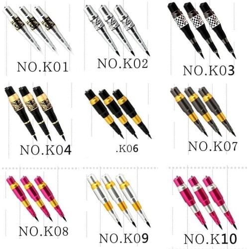 10 pcs Microblading tebori Pen PCD Microblade Needle Holder eyebrow Permanent Makeup Manual Tattoo Pen with AC adapter