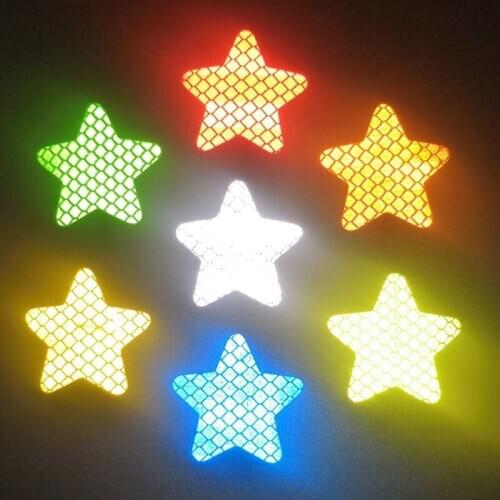 10 Pcs Reflector Stickers Pentagram Reflective Warning Strip Tape Car Styling Car Bumper Reflective Strips Accessories